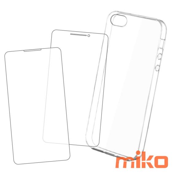 miko基礎雙重保護組 | 滿版玻貼+透明空壓殼